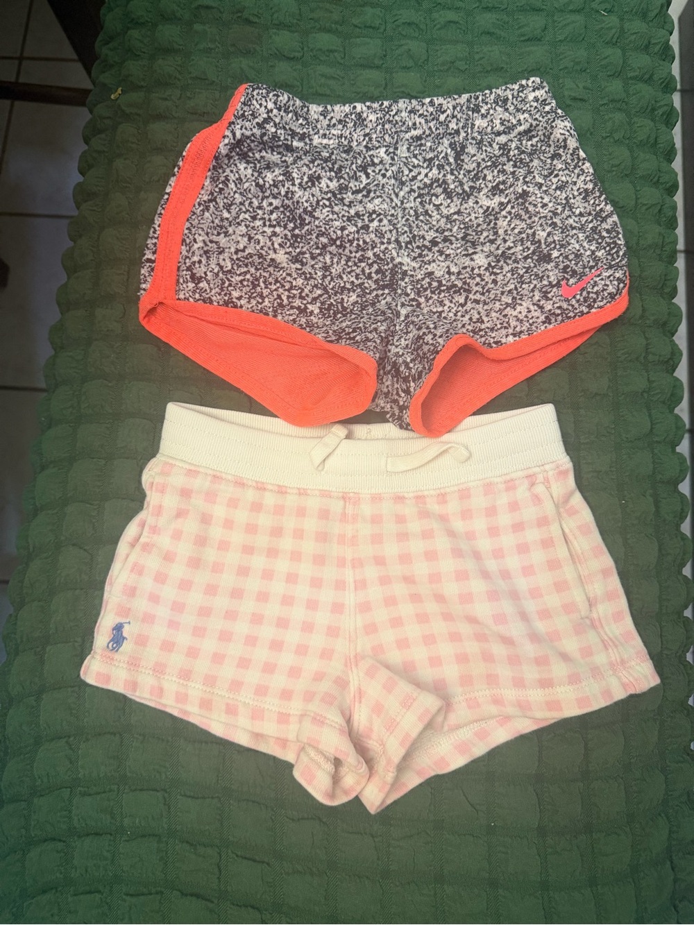 Polo by Ralph Lauren Pink Gingham Girls' Knit Shorts